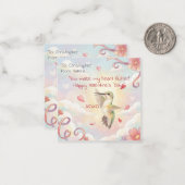 Hummingbird Pollinator Valentine Classroom  Mitteilungskarte (Vorderseite/Rückseite Beispiel)