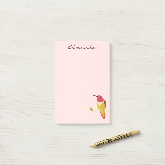 Hummingbird Post-It Notes Post-it Klebezettel (Auf Schreibtisch)
