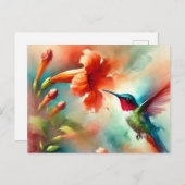 Hummingbird Postcard Postkarte (Vorne/Hinten)