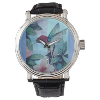 Hummingbird Print Armbanduhr