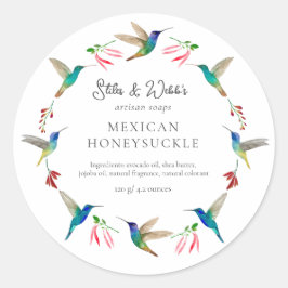 Hummingbird Product Label Runder Aufkleber
