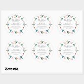 Hummingbird Product Label Runder Aufkleber (Blatt)