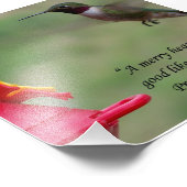 Hummingbird Proverbs 17:20 Bible Verse Fotograf Fotodruck (Ecke)