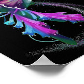 Hummingbird Purple Blue Ribbon Suicide Prevention Poster (Ecke)