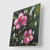 Hummingbird Quadratische Wanduhr (Winkel)