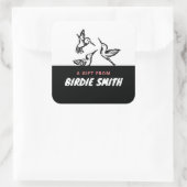 HUMMINGBIRD QUADRATISCHER AUFKLEBER (Tasche)