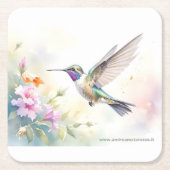 Hummingbird Rechteckiger Pappuntersetzer (Vorderseite)