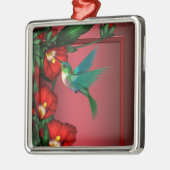 Hummingbird Red Hibiskus Ornament Aus Metall (Links)