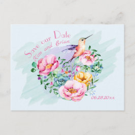 Hummingbird Rette unser Datum Postkarte