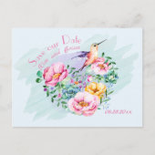 Hummingbird Rette unser Datum Postkarte (Vorderseite)