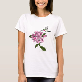Hummingbird & Rhododendron Blume T - Shirt