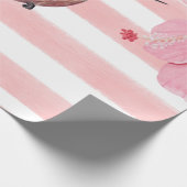 Hummingbird. Rosa und Weiß. Geschenkpapier (Ecke)