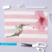 Hummingbird. Rosa und Weiß. Seidenpapier (Handwerk)