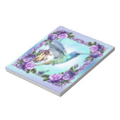 Hummingbird & Rose 5.5" x 6" Notepad - 40 Seiten Notizblock (Rotiert)