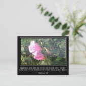 Hummingbird & Rose von Sharon Scripture Post Card Postkarte (Stehend Vorderseite)