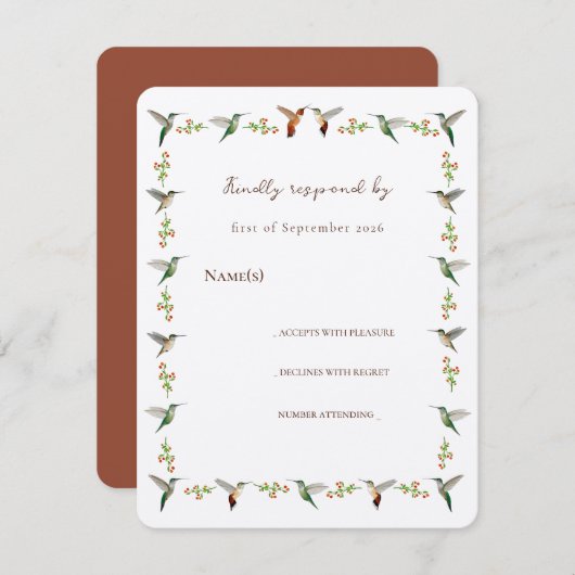 Hummingbird RSVP (Vorne/Hinten)