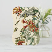 Hummingbird Ruby Throated Audubon Einladung (Stehend Vorderseite)