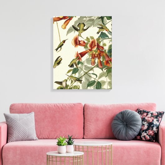Hummingbird Ruby Throated Audubon Leinwanddruck (Insitu (Wohnzimmer))