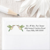 Hummingbird Rücksendeadressen-Aufklebers Stickers (Insitu)