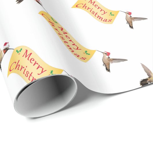 Hummingbird Santas Geschenkpapier (Rolleneckpunkt)