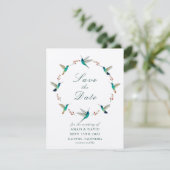 Hummingbird Save the Date Card Karte (Stehend Vorderseite)