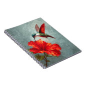 Hummingbird Scarlet Hibiskus Notebook Notizblock (Rechte Seite)