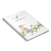 Hummingbird Script Monogramm Notizblock (Rechte Seite)