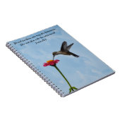 Hummingbird Seeking Nectar Bible Verse Prayer Notizblock (Rechte Seite)
