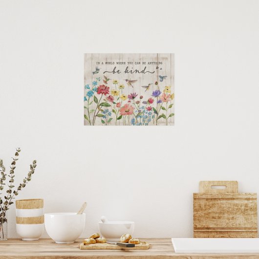 Hummingbird - seien Sie freundlich Poster (Küche)