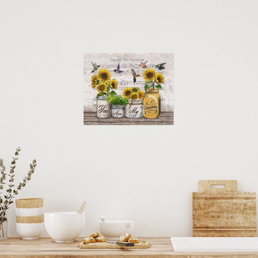 Hummingbird Sie sind meine Sonnenschein-Hausmädche Poster (Küche)