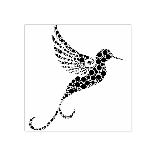Hummingbird Silhouette Art Briefmarke Gummistempel (Prägung)
