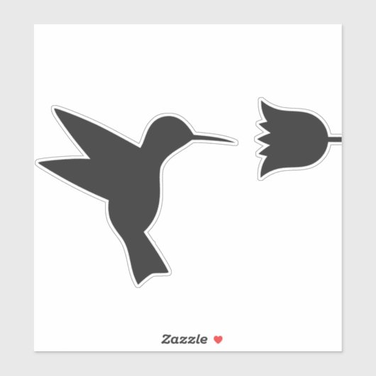 Hummingbird Silhouette Custom-Cut Vinyl Stickers Aufkleber (Blatt)