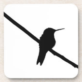 Hummingbird-Silhouette Getränkeuntersetzer (Vorderseite)