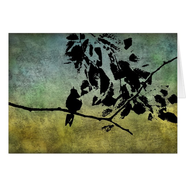 Hummingbird-Silhouette im Hintergrund (Vorderseite (Horizontal))