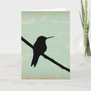 Hummingbird Silhouette im Hintergrund Karte
