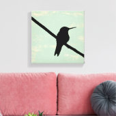 Hummingbird Silhouette im Hintergrund Leinwanddruck (Insitu (Wohnzimmer))