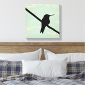 Hummingbird Silhouette im Hintergrund Leinwanddruck (Insitu (Schlafzimmer))