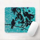 Hummingbird Silhouette im Hintergrund Mousepad (Mit Mouse)