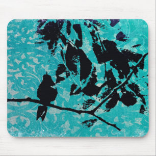 Hummingbird Silhouette im Hintergrund Mousepad