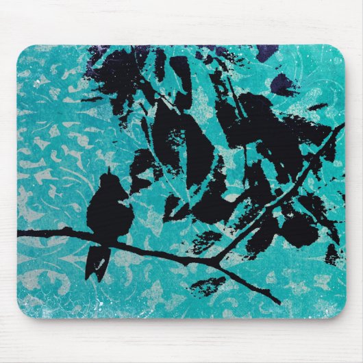 Hummingbird Silhouette im Hintergrund Mousepad (Vorne)