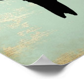 Hummingbird Silhouette im Hintergrund Poster (Ecke)