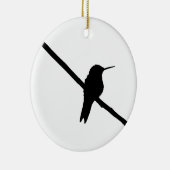 Hummingbird-Silhouette Keramik Ornament (Rechts)