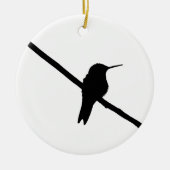 Hummingbird-Silhouette Keramik Ornament (Vorne)