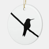 Hummingbird-Silhouette Keramik Ornament (Links)