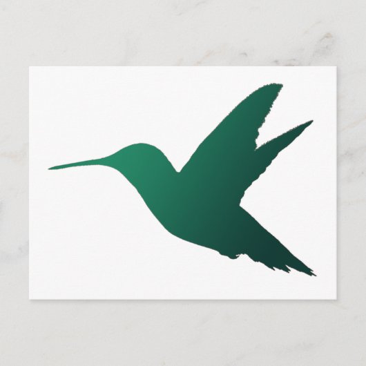 Hummingbird Silhouette Postcard Postkarte (Vorderseite)