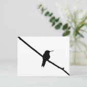 Hummingbird-Silhouette Postkarte (Stehend Vorderseite)