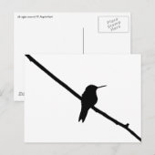Hummingbird-Silhouette Postkarte (Vorne/Hinten)