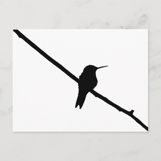 Hummingbird-Silhouette Postkarte (Vorderseite)