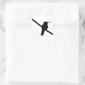 Hummingbird-Silhouette Quadratischer Aufkleber (Tasche)