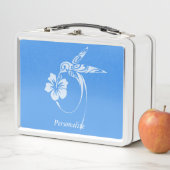 Hummingbird Simple & Elegant Blue & White Metall Brotdose (Beispiel)